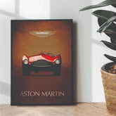 1953 Aston Martin Db2 illustration poster - wall art
